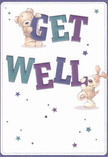 With a warmth that feels unique to Harold Wood, this illustrated get well card brings together two beloved symbols of comfort-a gentle, golden teddy bear and a lively, floppy-eared pup-both engaged in the task of delivering hope. The text, bold and joyful in shades of purple and teal, stretches playfully across the creamy, luminous background, providing an anchor of optimism. Scattered around them, twinkling stars in soft blues and violets capture the promise of new beginnings, much like the fresh mornings on Harold Wood's quiet lanes. The softness of the bear's fur and the puppy's velvety ears is drawn so vividly that you almost sense their embrace, reminiscent of the tactile pleasure of holding a bouquet from Harold Wood Florist. This card, like a compassionate gesture carried over the threshold, surrounds the recipient with light, warmth, and a gentle reassurance that brighter days are close at hand.